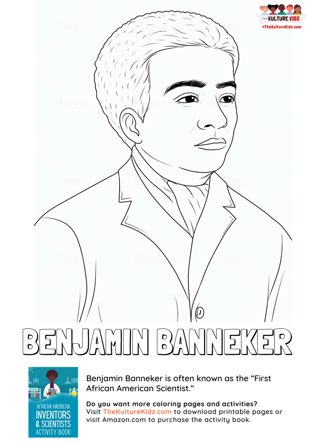 Benjamin Banneker Coloring Page