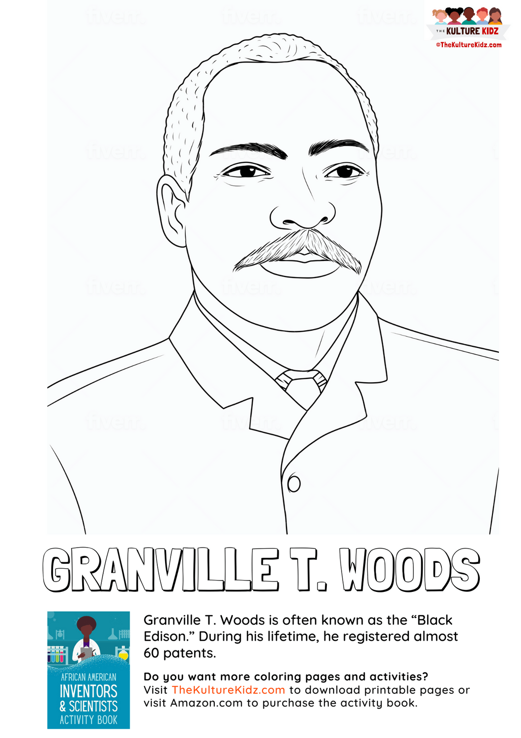 Granville T. Woods Coloring Page